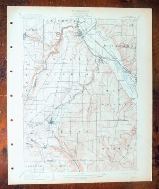 Nunda New York Perry Mount Morris USGS Topo Map 1912 Antique