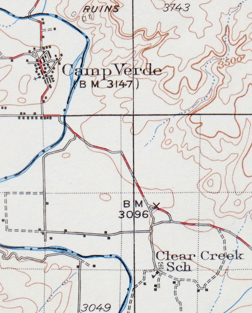Camp Verde Arizona Cottonwood Sedona USGS Topo Map 1965 - Image 4