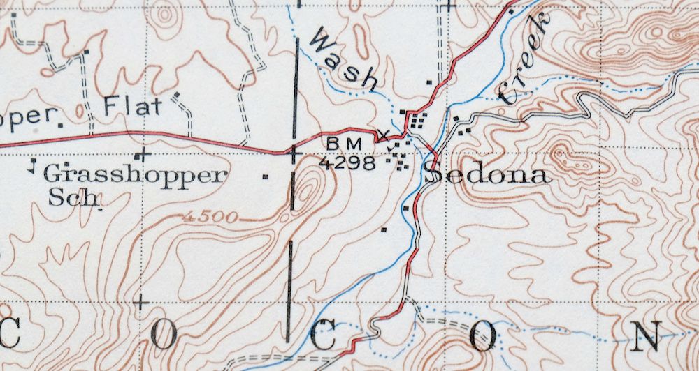 Camp Verde Arizona Cottonwood Sedona USGS Topo Map 1965 - Image 2