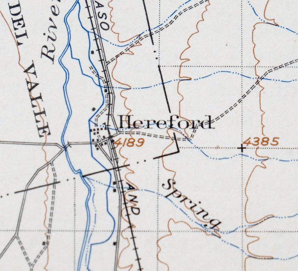 Hereford Arizona Sierra Vista USGS Topo Map 1946 Vintage - Image 2