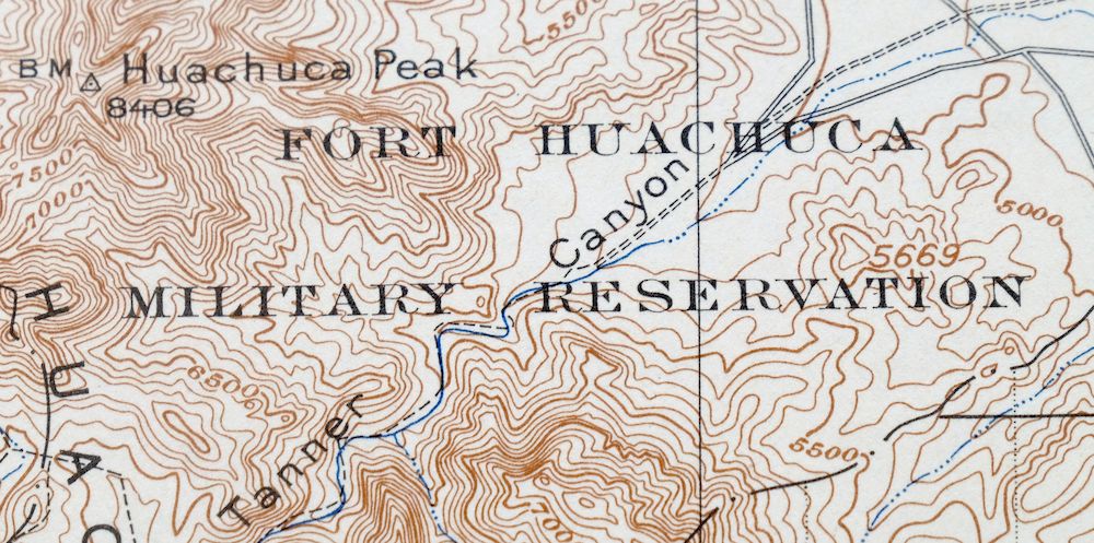 Hereford Arizona Sierra Vista USGS Topo Map 1946 Vintage - Image 3
