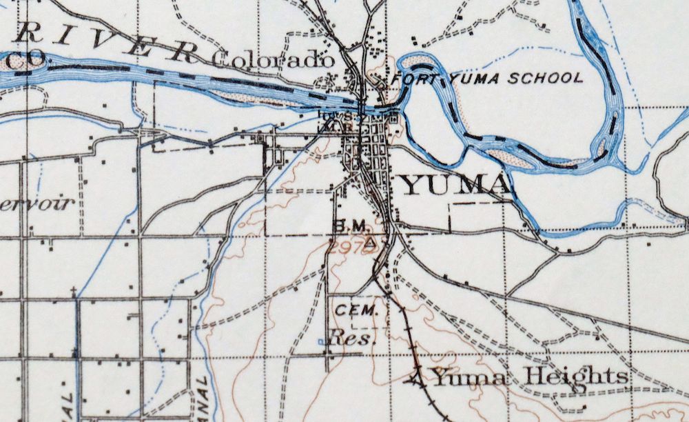 Yuma California San Luis Somerton USGS Topo Map 1954 Vintage - Image 4