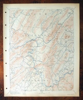 Natural Bridge Virginia Covington Selma USGS Topo Map 1911