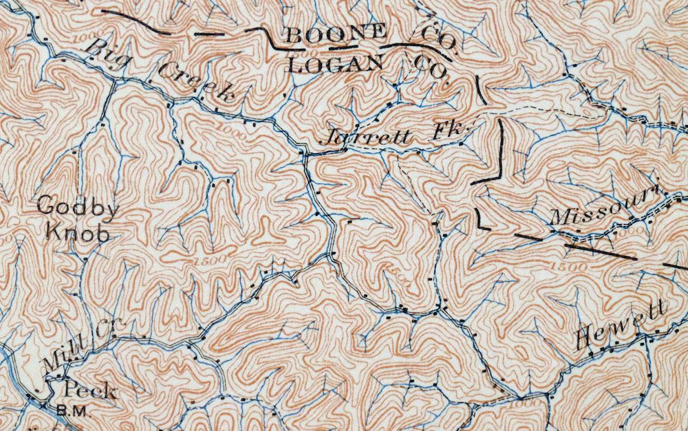 Oceana West Virginia Logan Gilbert USGS Topographic Map 1912 - Image 5
