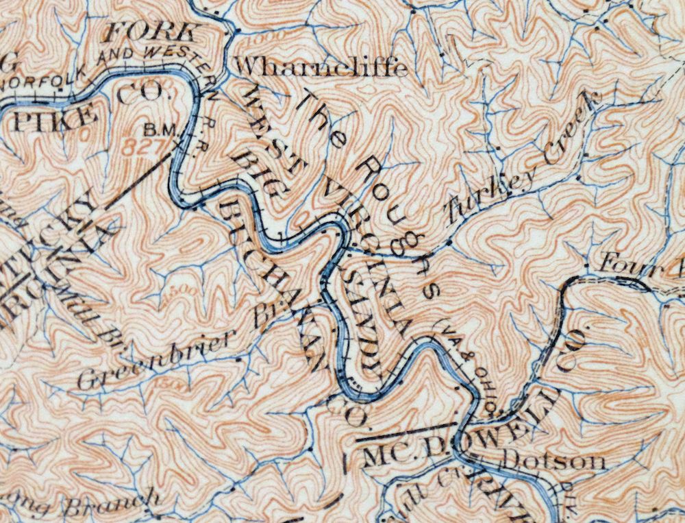 Oceana West Virginia Logan Gilbert USGS Topographic Map 1912 - Image 3