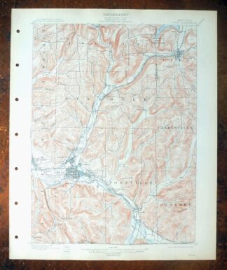 Olean New York Saint Bonaventure Allegany USGS Topo Map 1909