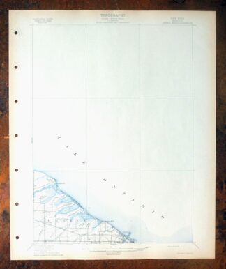 Ontario Beach New York Rochester USGS Topo Map 1912 Antique