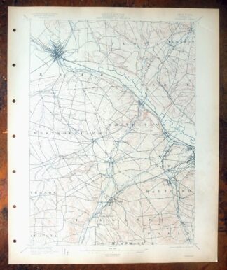 Oriskany New York Utica Rome USGS Topo Map 1911 Antique