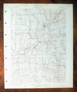 Oxford New York Coventry Chenango River USGS Topo Map 1913
