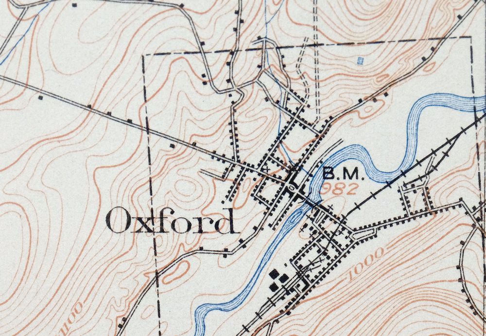 Oxford New York Coventry Chenango River USGS Topo Map 1913 - Image 5