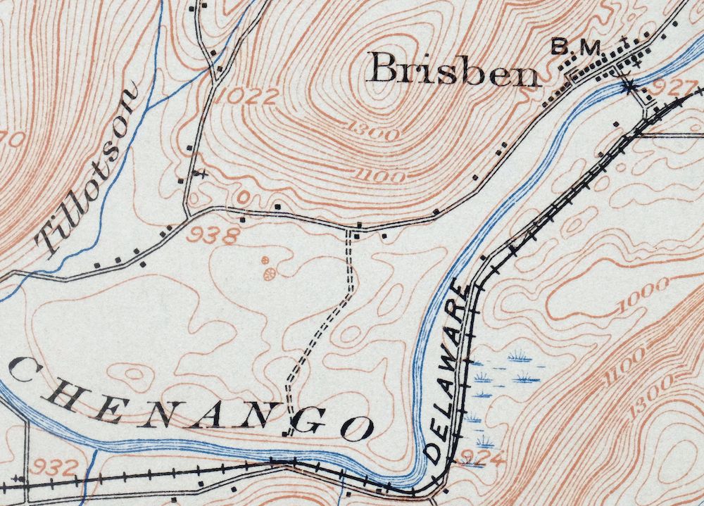 Oxford New York Coventry Chenango River USGS Topo Map 1913 - Image 3