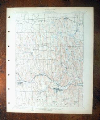 Palmyra New York Newark Lyons USGS Topo Map 1906 Antique