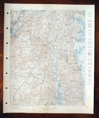 Patuxent Maryland Washington Bowie USGS 30-Min Topo Map 1907