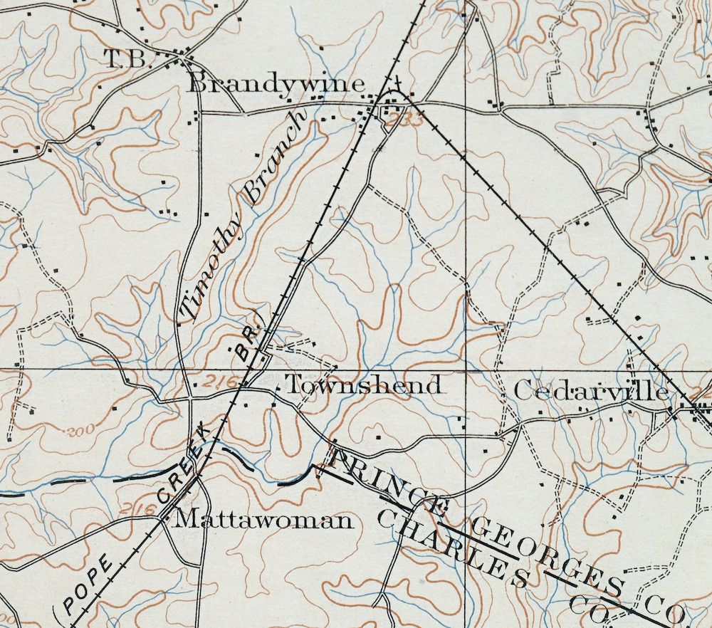 Patuxent Maryland Washington Bowie USGS 30-Min Topo Map 1907 - Image 4