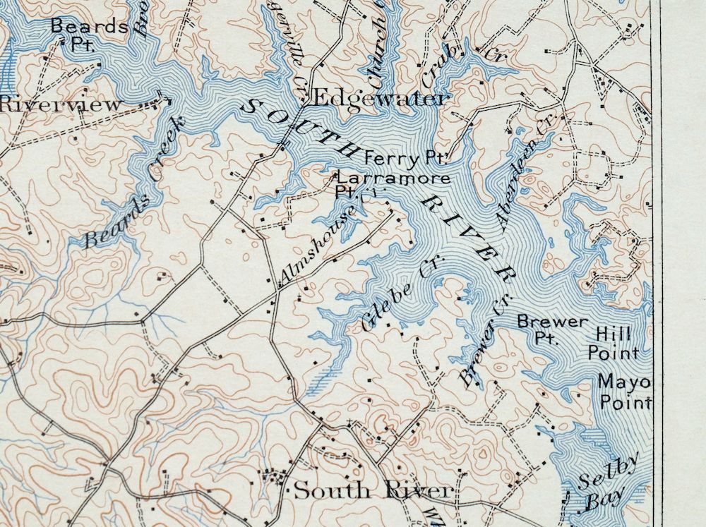 Patuxent Maryland Washington Bowie USGS 30-Min Topo Map 1907 - Image 5