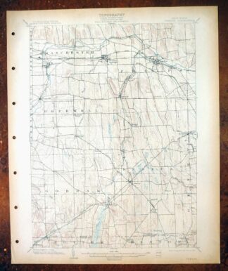 Phelps New York Geneva Canandaigua USGS 15-Min Topo Map 1910