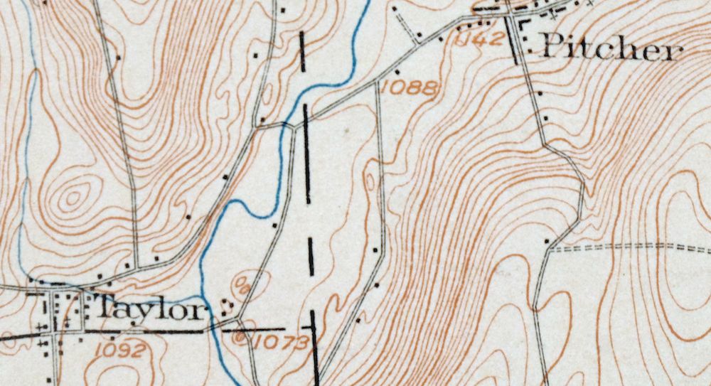 Pitcher New York South Otselic USGS Topo Map 1910 Antique - Image 5