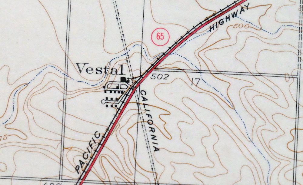 Richgrove California USGS 7.5-Min Topo Map 1942 Antique - Image 2