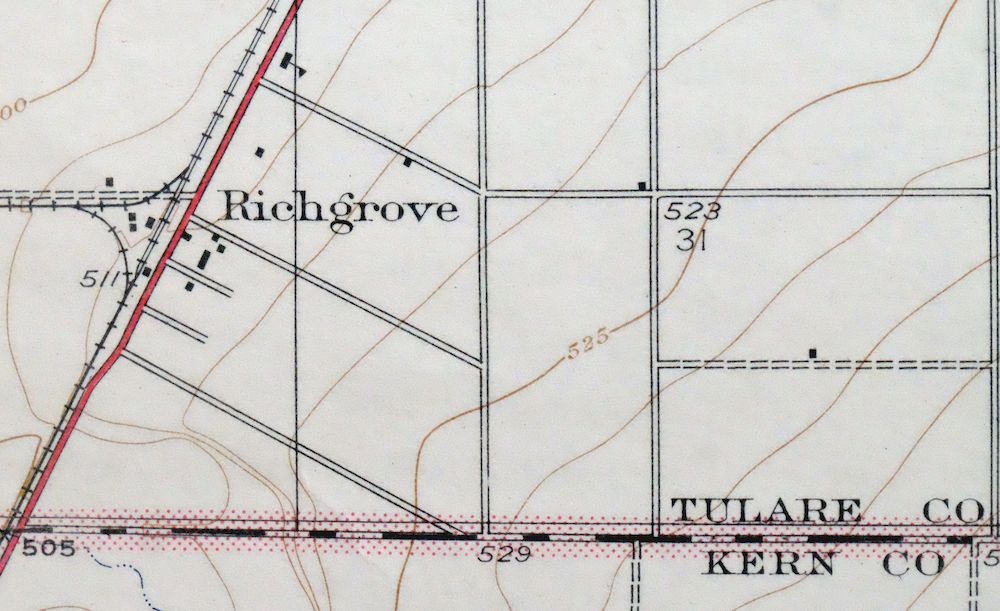 Richgrove California USGS 7.5-Min Topo Map 1942 Antique - Image 4