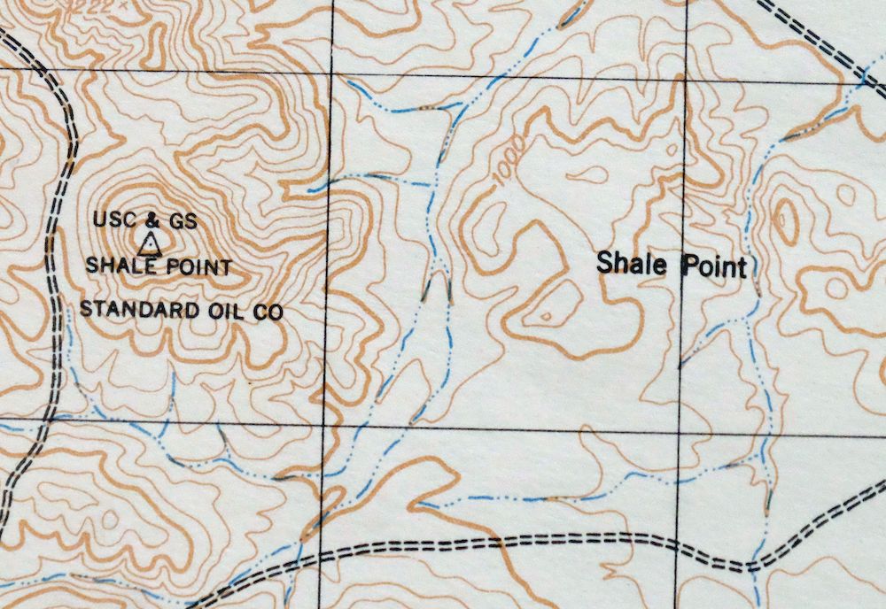 Shale Point California Temblor Range USGS Topo Map 1943 - Image 2