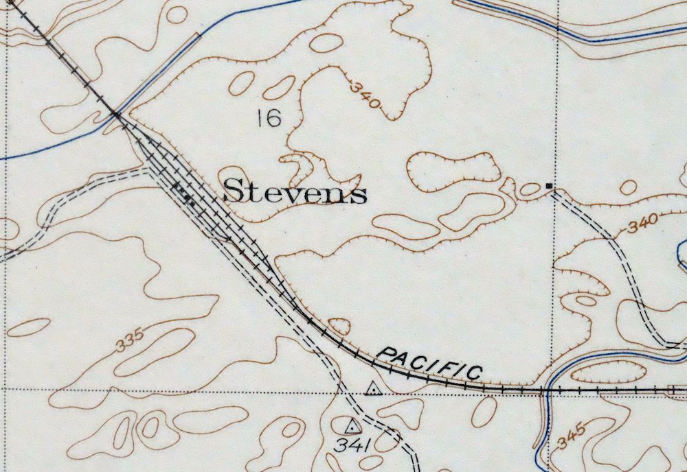Stevens California Bakersfield Rosedale USGS Topo Map 1940 - Image 2