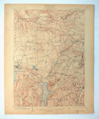 Richfield Springs New York Cherry Valley USGS Topo Map 1911