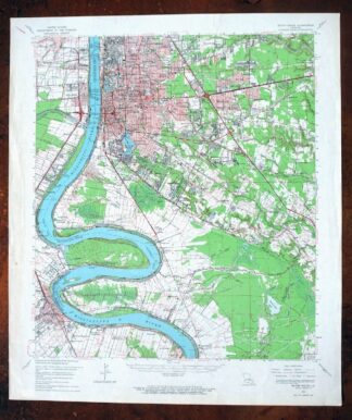 Baton Rouge Louisiana Shenandoah Gardere USGS Topo Map 1967