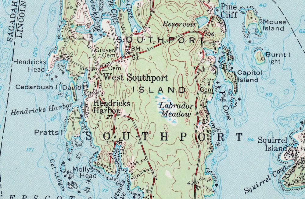 Boothbay Maine Wiscasset USGS Topographic Map 1972 Vintage - Image 3