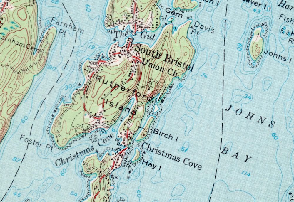 Boothbay Maine Wiscasset USGS Topographic Map 1972 Vintage - Image 4