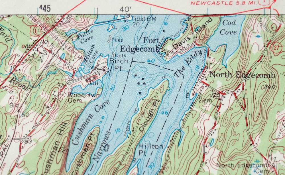 Boothbay Maine Wiscasset USGS Topographic Map 1972 Vintage - Image 5