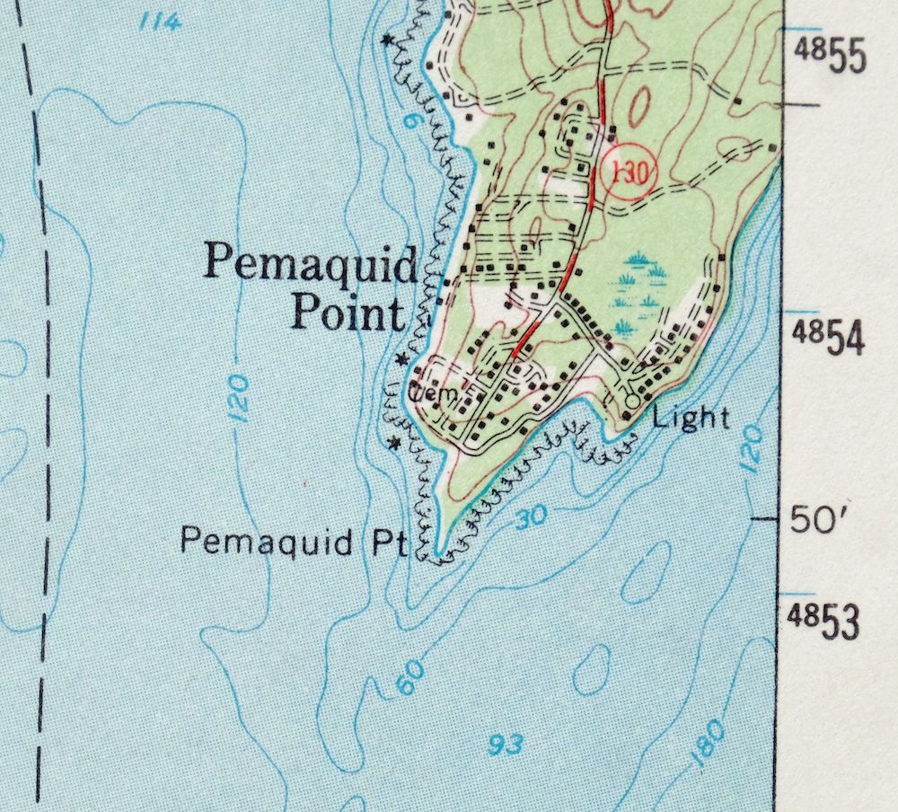 Boothbay Maine Wiscasset USGS Topographic Map 1972 Vintage - Image 7