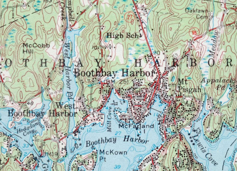 Boothbay Maine Wiscasset USGS Topographic Map 1972 Vintage - Image 6