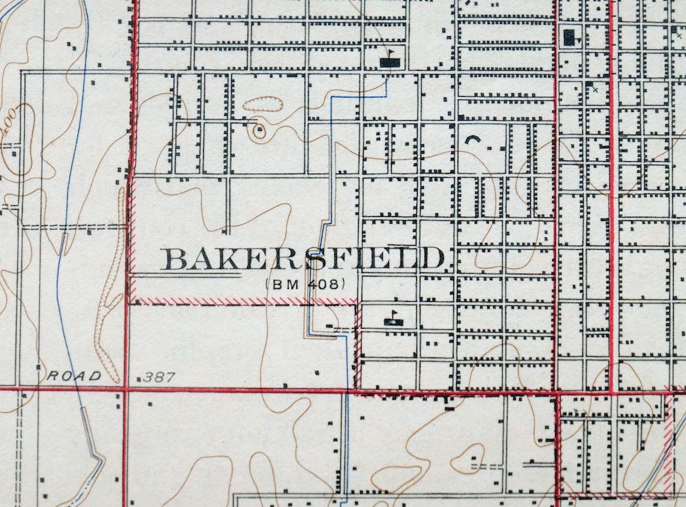 Gosford California Bakersfield USGS Topo Map 1941 Antique - Image 2