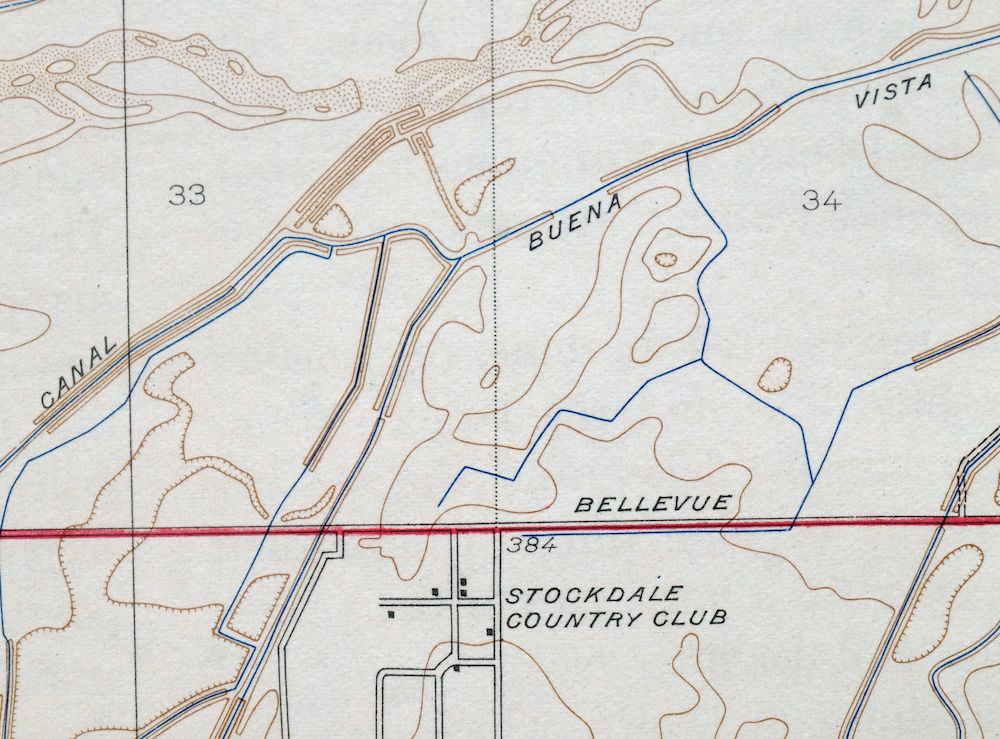 Gosford California Bakersfield USGS Topo Map 1941 Antique - Image 3