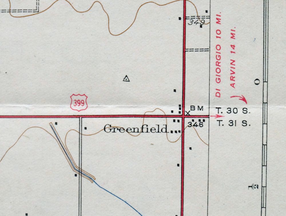 Gosford California Bakersfield USGS Topo Map 1941 Antique - Image 6