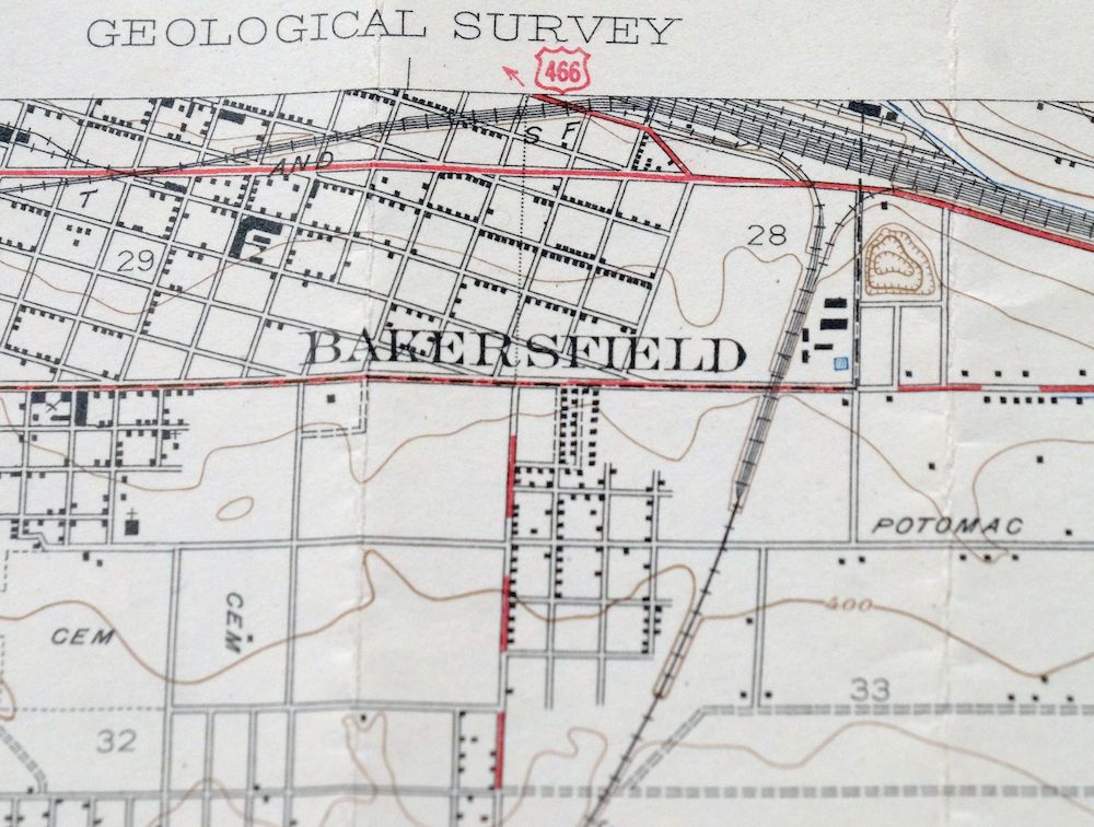 Fairfax School California Lamont USGS Topographic Map 1939 - Image 4
