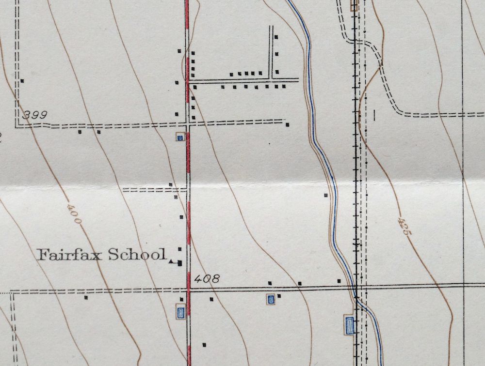 Fairfax School California Lamont USGS Topographic Map 1939 - Image 5