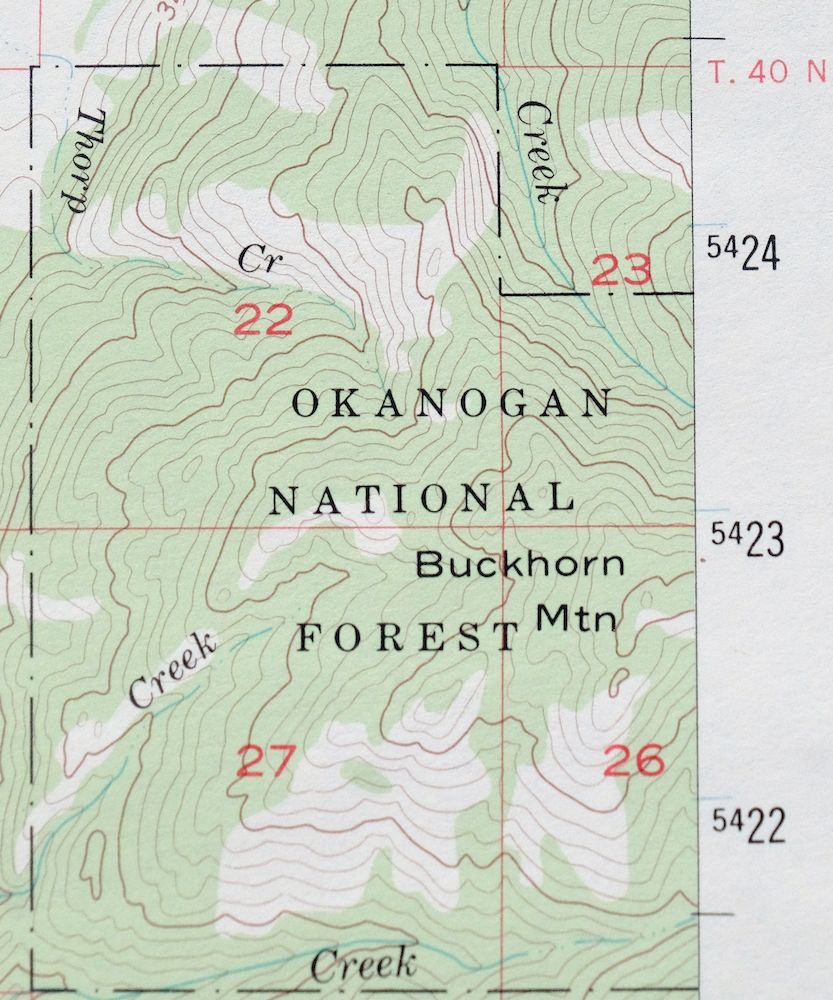 Mount Bonaparte Washington Molson Chesaw USGS Topo Map 1966 - Image 2