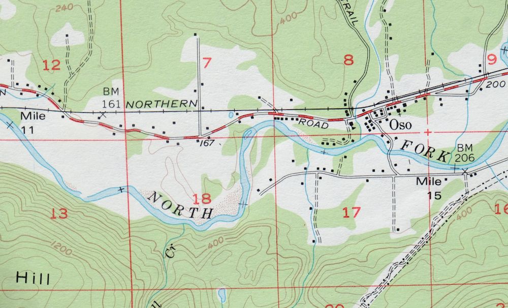Oso Washington Lake Cavanaugh USGS Topo Map 1977 Vintage - Image 2