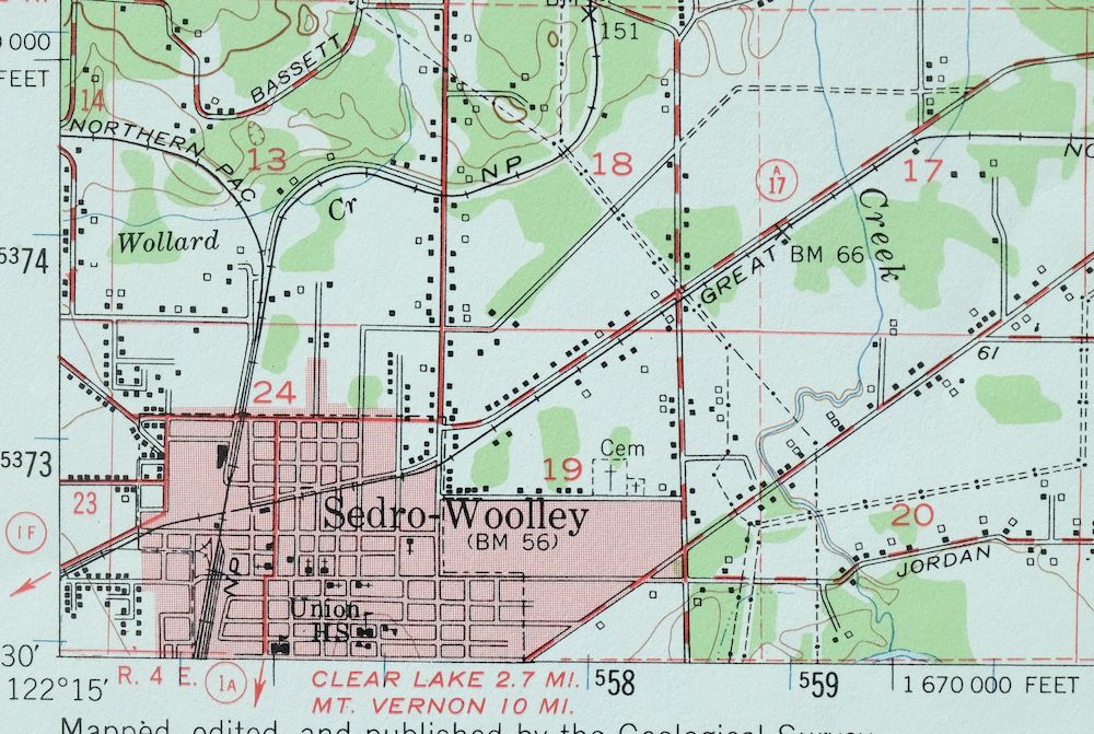 Wickersham Washington Lyman Acme USGS Topographic Map 1974 - Image 5