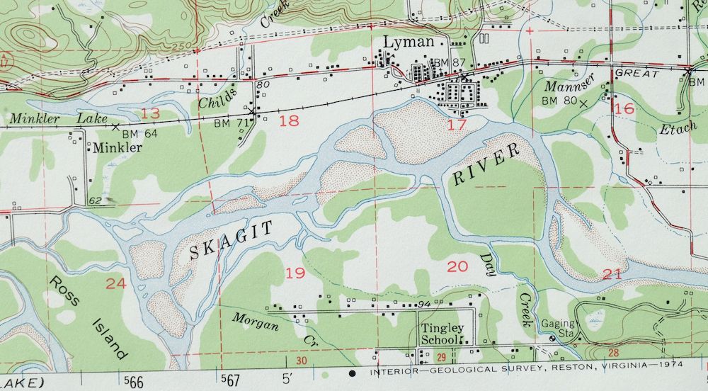 Wickersham Washington Lyman Acme USGS Topographic Map 1974 - Image 6