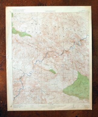 Christmas Arizona USGS 15-Min Topographic Map 1917 Antique