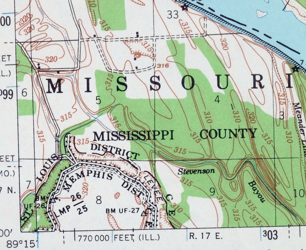 Cairo Illinois Mounds Barlow USGS Topo Map 1964 Vintage - Image 7