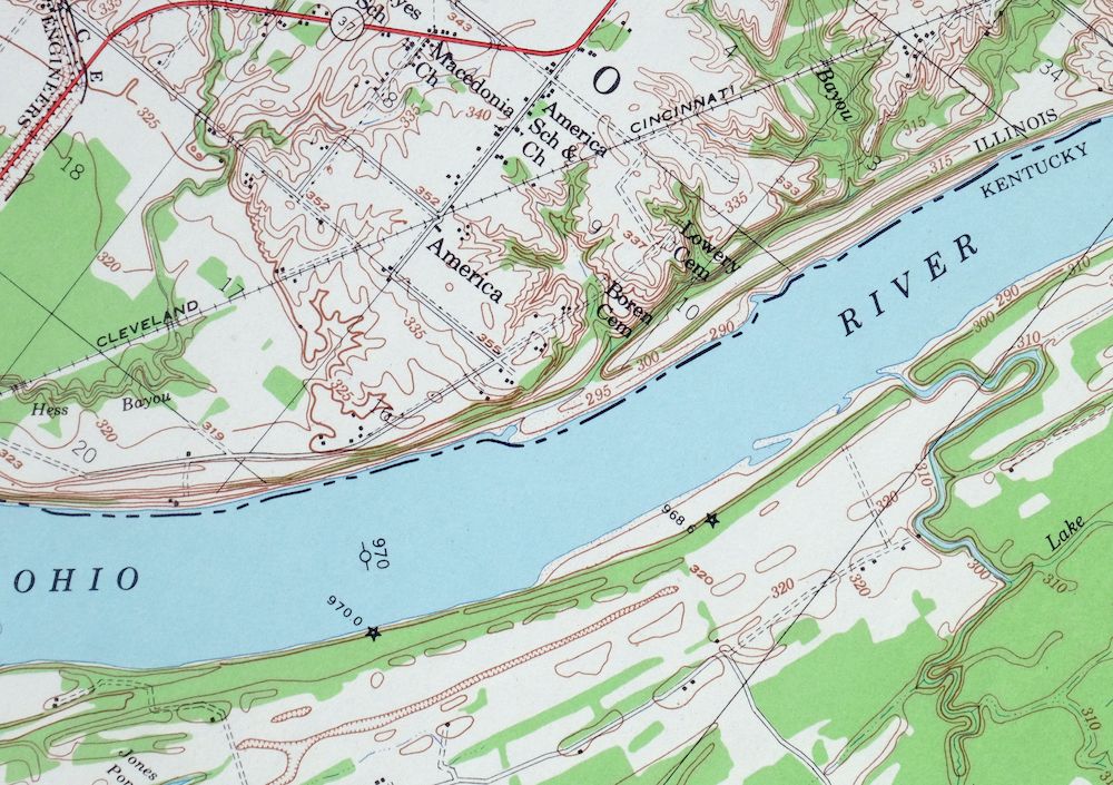 Cairo Illinois Mounds Barlow USGS Topo Map 1964 Vintage - Image 4