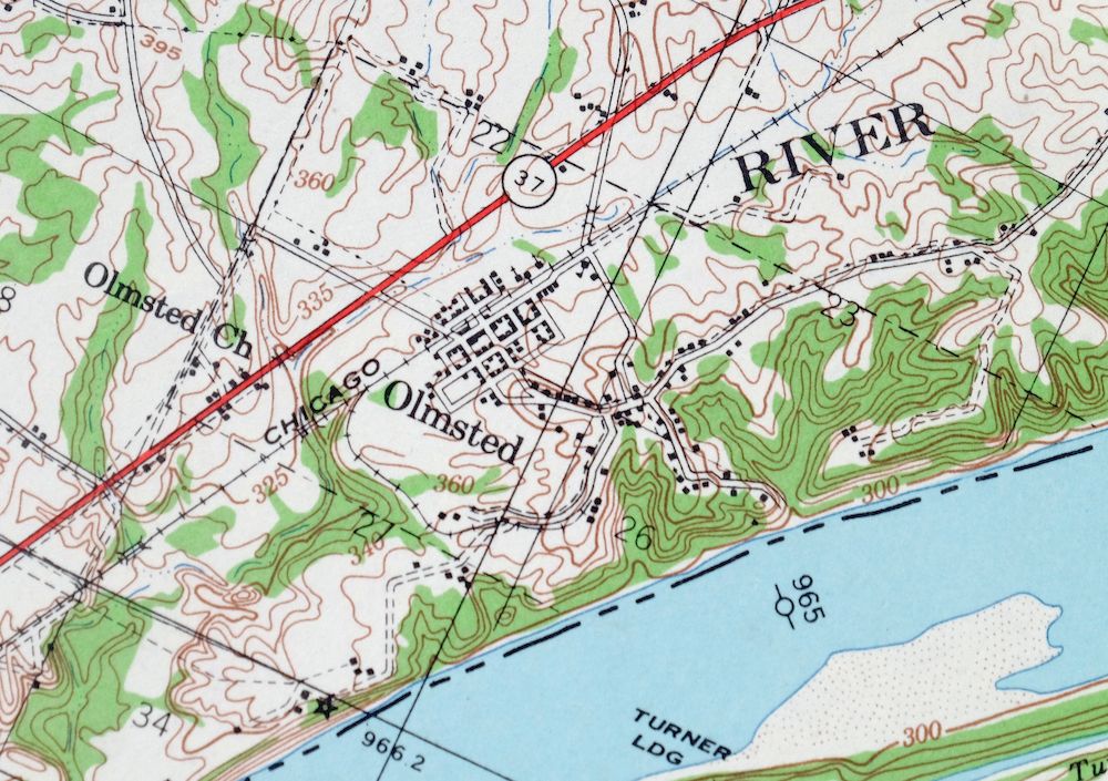 Cairo Illinois Mounds Barlow USGS Topo Map 1964 Vintage - Image 6