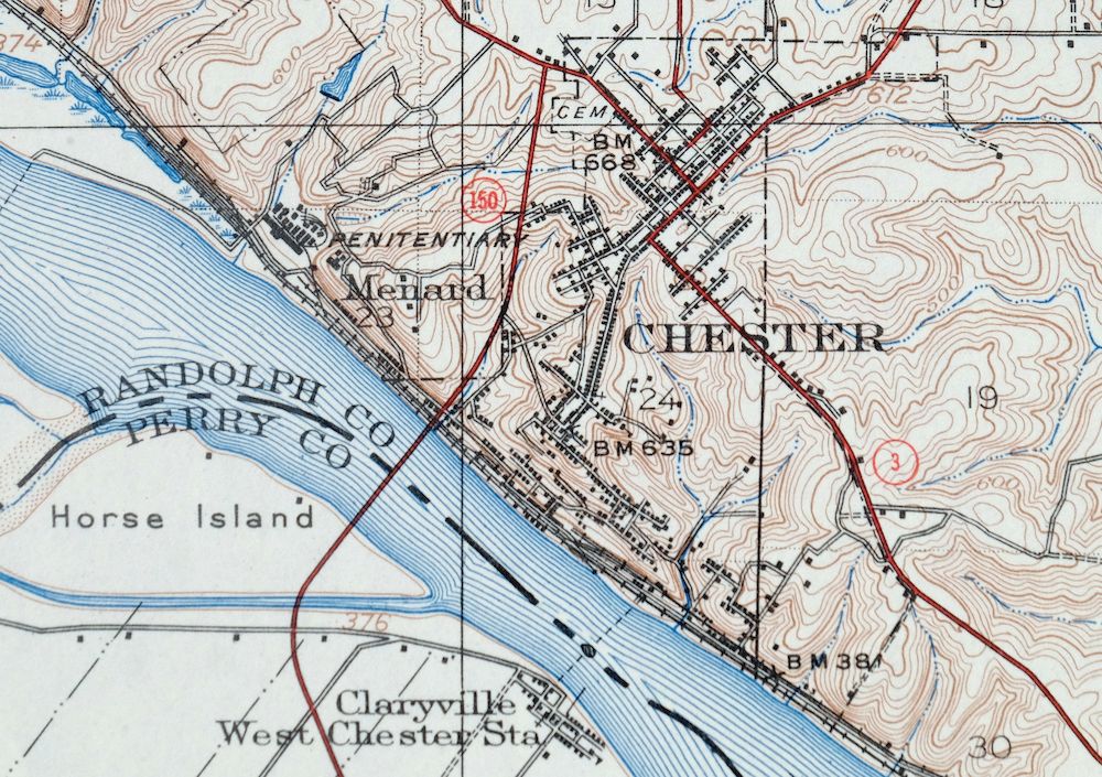 Chester Missouri Perryville Saint Mary USGS Topo Map 1964 - Image 4