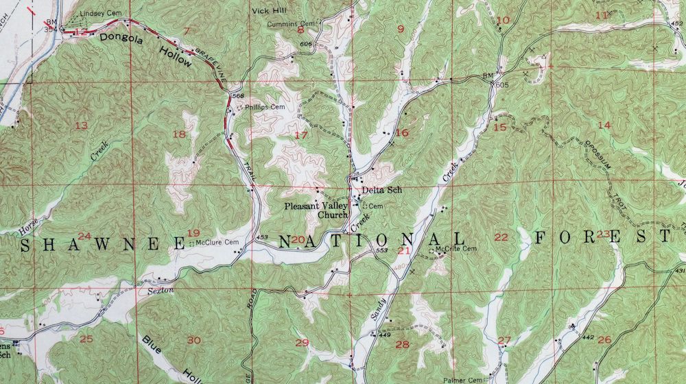 Jonesboro Illinois Cape Girardeau Anna USGS Topo Map 1963 - Image 4