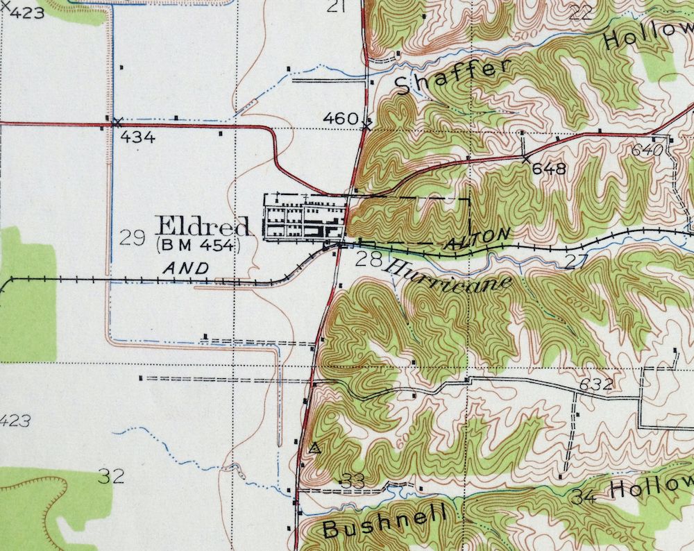 Pearl Illinois Kampsville Eldred USGS Topo Map 1956 Vintage - Image 5