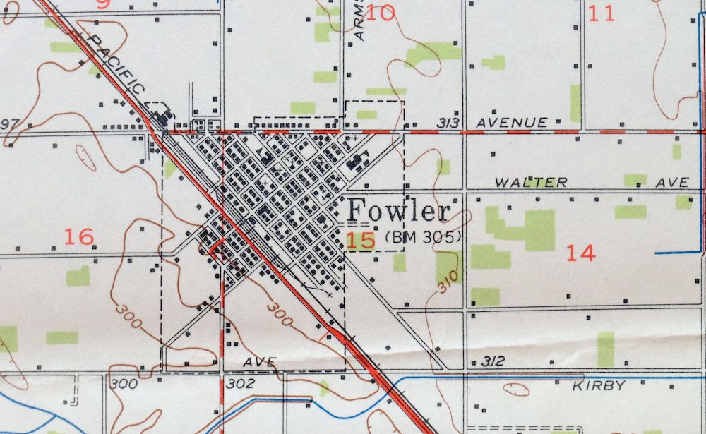Selma California Fresno Sanger USGS Topo Map 1954 Vintage - Image 5