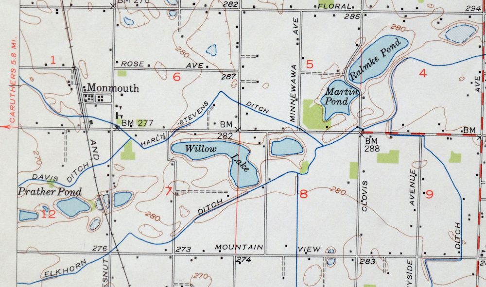 Selma California Fresno Sanger USGS Topo Map 1954 Vintage - Image 3